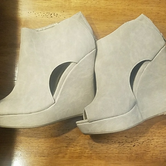 Charlotte Russe Shoes - Wedge open toe booties